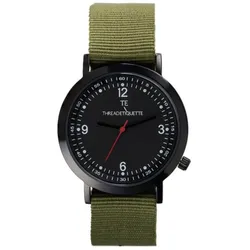 THREAD ETIQUETTE - SPORT - black / olive nato timepiece / 43 MM