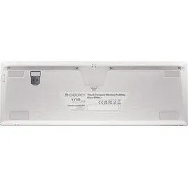 endorfy Thock Compact Wireless Pudding, Onyx White, PBT, LEDs RGB, hot-swap, Kailh Box RED, USB/Bluetooth, DE (EY5D003)