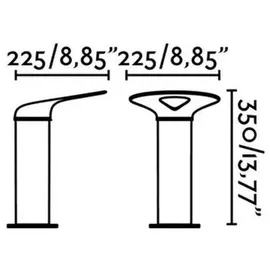 faro BARCELONA Sockelleuchte Aluminium 35,0 cm inkl. LED-Lampe grau