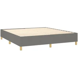 vidaXL Boxspringbett mit Matratze Dunkelgrau 180x200 cm Stoff1393033