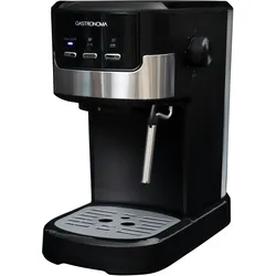 Gastronoma 18110002 - Espressomaschine mit gemahlenem Kaffee und Milchaufschäumer - Kaffeemaschine mit gemahlenen Bohnen - Schwarz