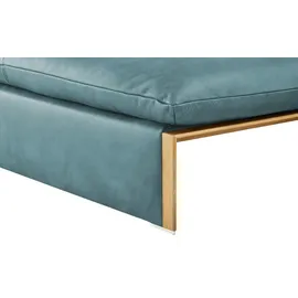 KOINOR Eckcouch Leder 3-Sitzer türkis/petrol