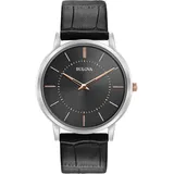 Bulova Herrenuhr Classic 98A167 - Schwarz/Grau