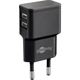goobay Apple Lightning Dual Ladeset 2,4 A schwarz
