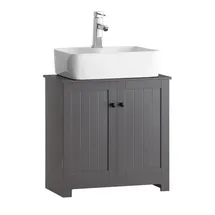 SoBuy Waschbeckenunterschrank 60 x 60 x 30 cm Grau