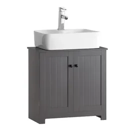 SoBuy Waschbeckenunterschrank 60 x 60 x 30 cm Grau