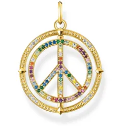 Thomas Sabo PE941-996-7 Anhänger Peace Zeichen Goldfarben Bunt