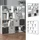Vicco Raumteiler Pilar Bücherregal Standregal Büroregal 12 Fächer Weiß, 131.6 x 143 cm