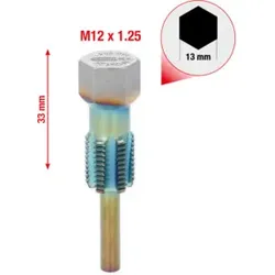KS Tools Gewindeschneider mit Führungsbolzen für Temperatursensoren, M12x1,25