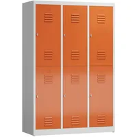 Steelboxx XL Spind Kleiderspind 3 Abteile 6 Fächer 1800