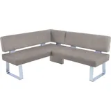 K+W Komfort & Wohnen Santos II, gepolstert, Eckbank, wahlweise langer Schenkel 180cm rechts oder links, lightgrey, 53578340-0 B/H/T: 180 cm x 87 cm x 157 cm