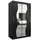 abiks möbel Schwebetürenschrank MADRYT 120 x 200 x 62 cm Schwarz