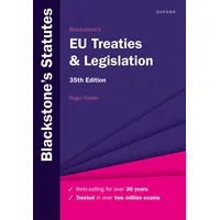 Oxford University Press Blackstone's EU Treaties & Legislation