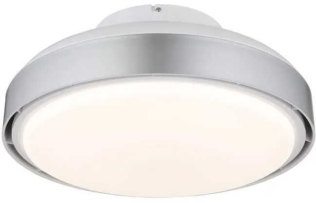 Globo Deckenventilator Carney Kunststoff Silber