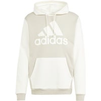 Adidas Herren Essentials Fleece Big Logo Hoodie Kapuzensweat, Putty Grey/Off White, M