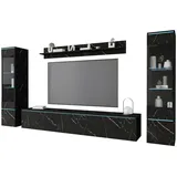 Livetastic Wohnwand Vera, 4-tlg. ca. 240x130 cm Schieferfarben