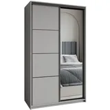 masseno Schwebetürenschrank VARO 120 x 205 x 60 cm Graphitfarben