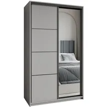 masseno Schwebetürenschrank VARO 120 x 205 x 60 cm Graphitfarben