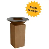 Ofyr Feuerplatte Ø 75 cm Stahl braun
