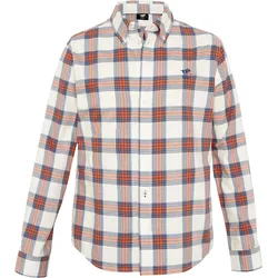 Hemd mit Karomuster und Button-down-Kragen WEISS XL