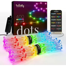 Twinkly Dots - 400 App-controlled RGB LEDs. 20 Meters. Clear Wire.