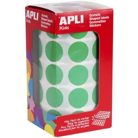 Apli Kids Kids Sticker Creative Rund auf Rolle grün 59 Blatt 30 Sticker pro Blatt