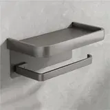 Toilettenpapierhalter Aus Hochfestem Aluminium, Wandmontage Ohne Bohren, Freistehender Toilettenpapierhalter ‚Äì Crezuo