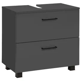 WELLTIME Waschbeckenunterschrank Trento 60 x 54 cm Grau Matt