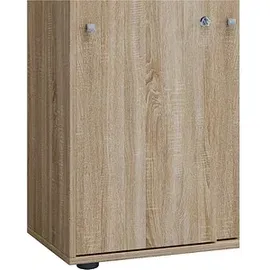 VCM my office Schiebetürenschrank XXL Lona 914375 eiche 3 Fachböden 70,0 x 37,0 x 183,0 cm