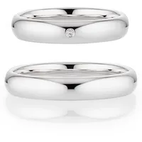 Bruno Banani Trauring Schmuck Geschenk Ehering Hochzeit Damenring Herrenring, wahlweise mit oder ohne Brillant, Made in Germany silberfarben 53
