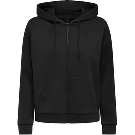 ONLY PLAY Damen Onplounge Life Hood Fz Ls SWT Noos Sweatshirt-Jacke, Schwarz, L EU - L