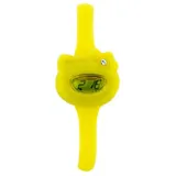 HELLO KITTY 27 mm Gehäuse Gelb Silikonarmband Gelb