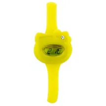 HELLO KITTY 27 mm Gehäuse Gelb Silikonarmband Gelb