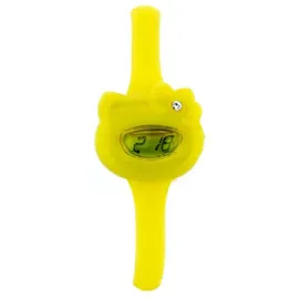 HELLO KITTY 27 mm Gehäuse Gelb Silikonarmband Gelb
