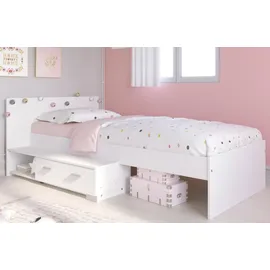 Parisot Stauraumbett Galaxy 16 90 x 200 cm weiß