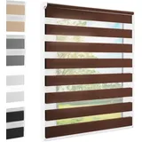 Foxx Doppelrollo Klemmfix 85 x 140 cm Braun