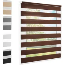 Foxx Doppelrollo Klemmfix 85 x 140 cm Braun