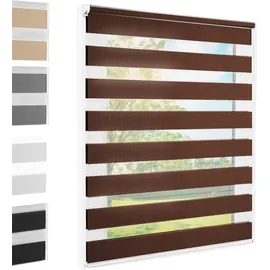 Foxx Doppelrollo Klemmfix 85 x 140 cm Braun