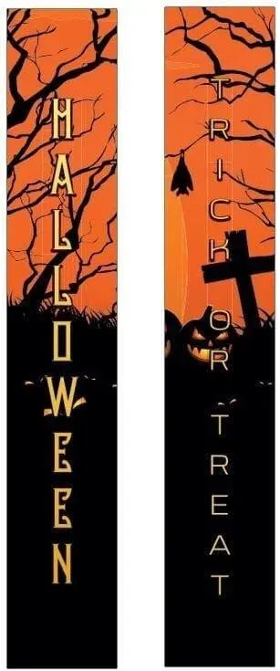 Preisvergleich Produktbild EUROPALMS Halloween Banner, Geisterhaus, 2er-Set, 30x180cm