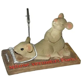 alles-meine.de GmbH Geldclip/Geldhalter/Fotohalter Deko wie Spardose Mausefalle Mäuse vermehrt Euch - stabiles Geldgeschenk aus Kunstharz - Mäuse Geld Kohle Käse Mäusefal..