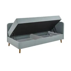 Möbel Kraft Polsterliege mit Bettkasten 150 x 84 x 0 cm Blau