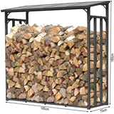 Quick Star Kaminholzregal XXL 185 x 80 x 185 cm anthrazit