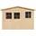 TIMBELA Gartenhaus 4,93 x 3,03 m Beige