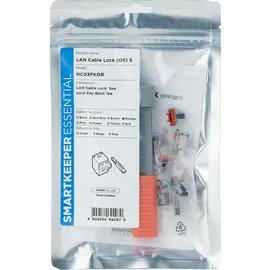 Smartkeeper ESSENTIAL 5x LAN Cable Locks mit 1x Lock Key Basic Orange
