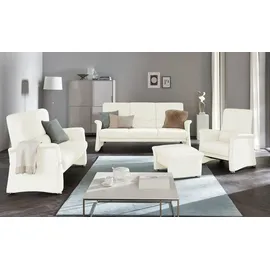 HIMOLLA Fernsehsessel 6001 Leder 81 x 98 x 86 cm Creme mit Kopfteil