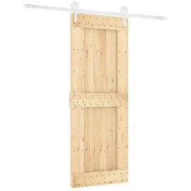 vidaXL Schiebetür rechts 80 x 210 cm Weiß