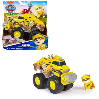 Spin Master PAW Patrol Rescue Wheels - Rubbles Bulldozer Monstertruck mit Rubble Hundefigur