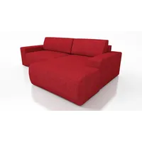 mebloland Ecksofa TOTI mit Schlaffunktion. Farbe: Rot 13. - Rot