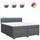 vidaXL Boxspringbett 180 x 200 cm Dunkelgrau