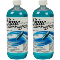 2x 1L Shine Scherkopfreiniger Braun Reinigungsflüssigkeit Reinigungskartuschen